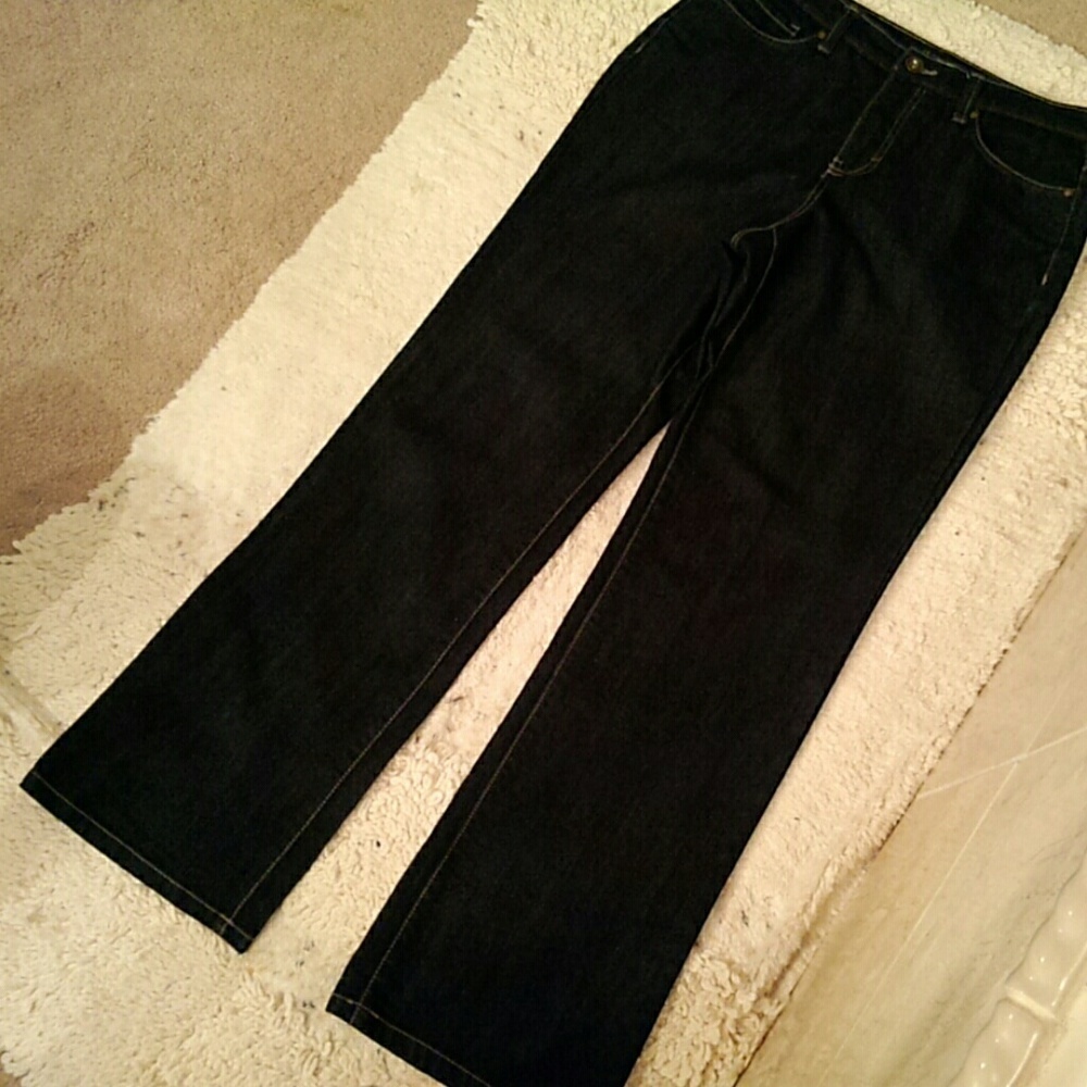 Nine West black straight leg jeans - Picture 3 of 4